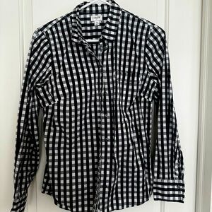 J.Crew Black and White Checkered Shirt